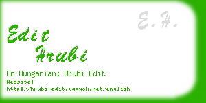 edit hrubi business card